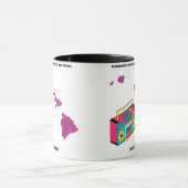 ハワイでのコーヒーと80年代の音楽 マグカップ (中央)