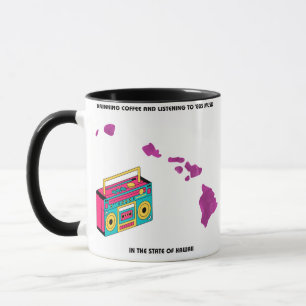 ハワイでのコーヒーと80年代の音楽 マグカップ