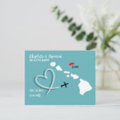 ハワイでの結婚式場 保存日付 セーブザデート (スタンド正面)