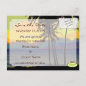 ハワイでの結婚式　保存日付 案内ポストカード (裏面)