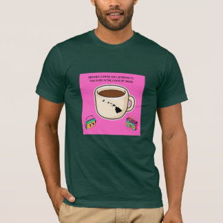 ハワイでコーヒーと80年代の音楽Tシャツ Tシャツ