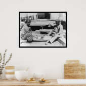 ハワイでポイを作る1908 ポスター (キッチン)