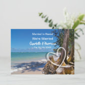 ハワイで結婚披露宴の結婚した後パーティー 招待状 (スタンド正面)