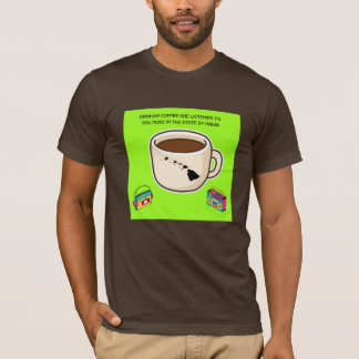 ハワイで80年代の音楽とコーヒー Tシャツ