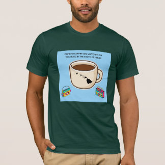 ハワイで80年代の音楽とコーヒー Tシャツ