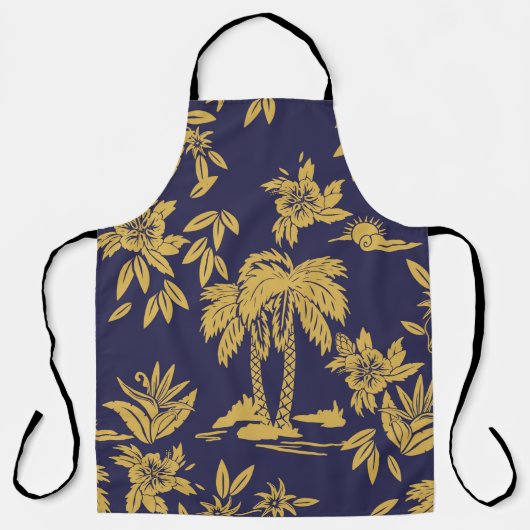 ハワイとのシームレスなヴィンテージデザインデザイン, trop エプロン (正面)