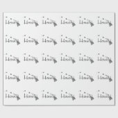 ハワイとChalkboardバックグランドラッピング紙 ラッピングペーパー (フラット)