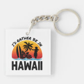 ハワイに行きたい キーホルダー (裏面)
