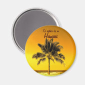 ハワイに行きたい マグネット (正面/裏面)