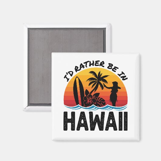 ハワイに行きたい マグネット (正面/裏面)