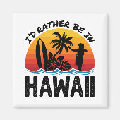 ハワイに行きたい マグネット (正面)