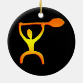 ハワイのかい人の岩石彫刻-オーナメント セラミックオーナメント (裏面)