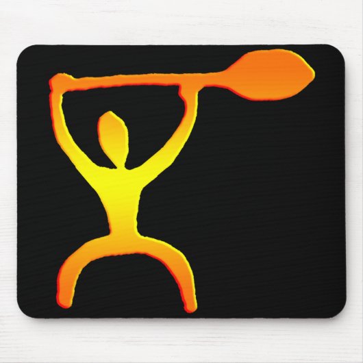 ハワイのかい人の岩石彫刻-マウスパッド マウスパッド (正面)