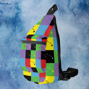 ハワイのアウトライポップ・アートのン・アート州パターン スリングバッグ
