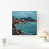 ハワイのアロハコレクション スクエア壁時計 (ホーム)