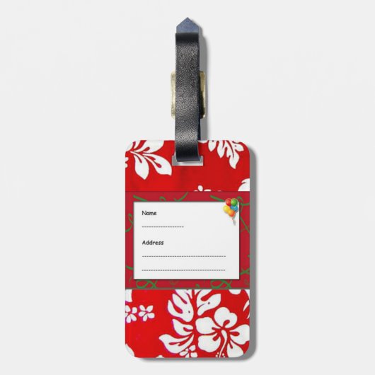 ハワイのアロハコレクション ラゲッジタグ (裏面縦)
