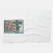 ハワイのウクレレ、台所タオル キッチンタオル (横)