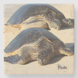ハワイのウミガメのコースター ストーンコースター