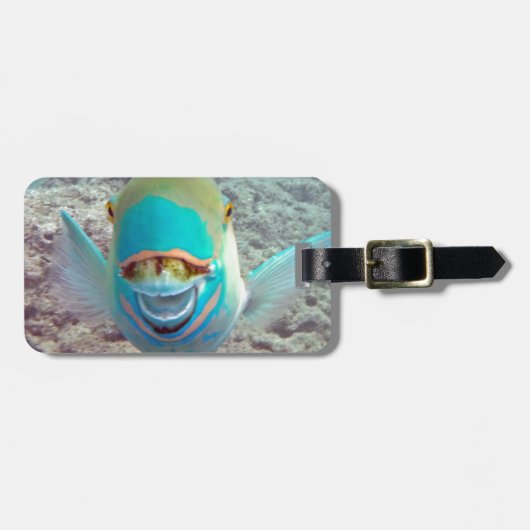 ハワイのオウムの魚 ラゲッジタグ (正面横)