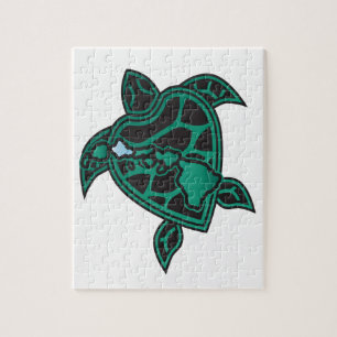 ハワイのカメおよびハワイの島 ジグソーパズル