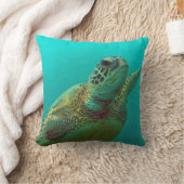 ハワイのカメ クッション (ブランケット)