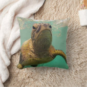 ハワイのカメ クッション (ブランケット)