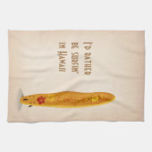 ハワイのキッチンタオルでサーフィンしたい キッチンタオル (横)