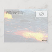 ハワイのキラウエア火山のマウナールー噴火 ポストカード (裏面)