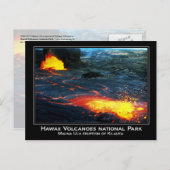 ハワイのキラウエア火山のマウナ・ウル噴火 ポストカード (正面/裏面)