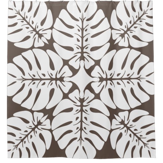 ハワイのキルトプリントシャワーカーテン シャワーカーテン (正面)