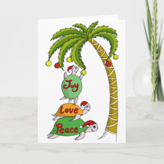 ハワイのクリスマスのカメサンタ シーズンカード