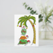 ハワイのクリスマスのカメサンタ シーズンポストカード (スタンド正面)