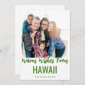 ハワイのクリスマスカードビーチ写真クリスマスカード シーズンカード (正面/裏面)