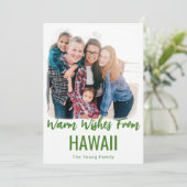 ハワイのクリスマスカードビーチ写真クリスマスカード シーズンカード (スタンド正面)