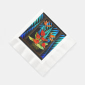 ハワイのクリスマスブーケ 縁ありランチョンナプキン (角)