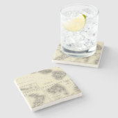 ハワイのグループまたはサンドイッチ島 ストーンコースター (横)