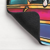 ハワイのグレイハウンドの波犬 マウスパッド (コーナー)