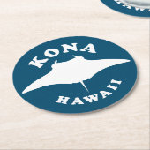 ハワイのコナでマンタレイダイビング ラウンドペーパーコースター (アングル)