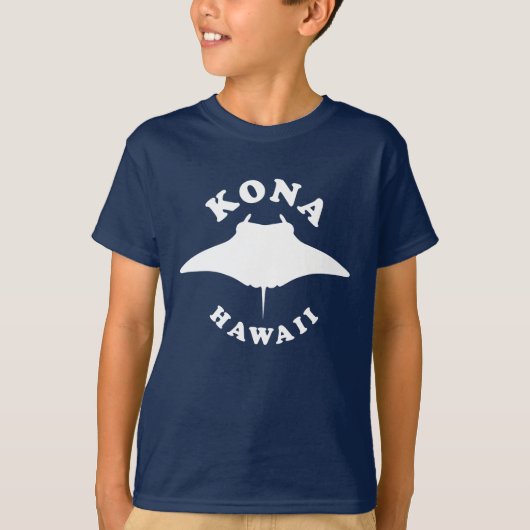 ハワイのコナでマンタレイダイビング Tシャツ (正面)