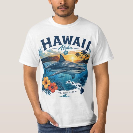 ハワイのサメ Tシャツ (正面)