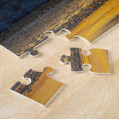 ハワイのサンセットで波がカウアイビーチに衝突 ジグソーパズル (側面)