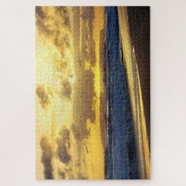 ハワイのサンセットで波がカウアイビーチに衝突 ジグソーパズル