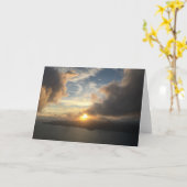 ハワイのサンセットグリーティングカード カード (黄色い花)
