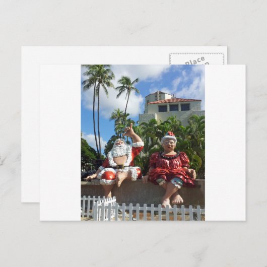 ハワイのサンタクロース シーズンポストカード (正面/裏面)