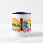 ハワイのサーフィン マグカップ (中央)