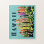 ハワイのサーフボードの塀のパズル ジグソーパズル (縦)
