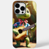 ハワイのシャツを着てアクレルを羽織っているサボテン Case-Mate iPhoneケース (裏面)