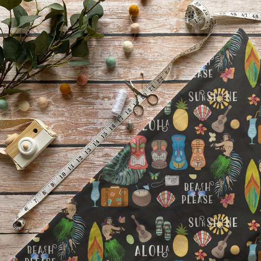 ハワイのティキ生地 ファブリック