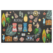 ハワイのティキ生地 ファブリック (ファットクウォーター)