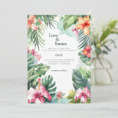 ハワイのトロピカルウェディング招待状 招待状 (スタンド正面)